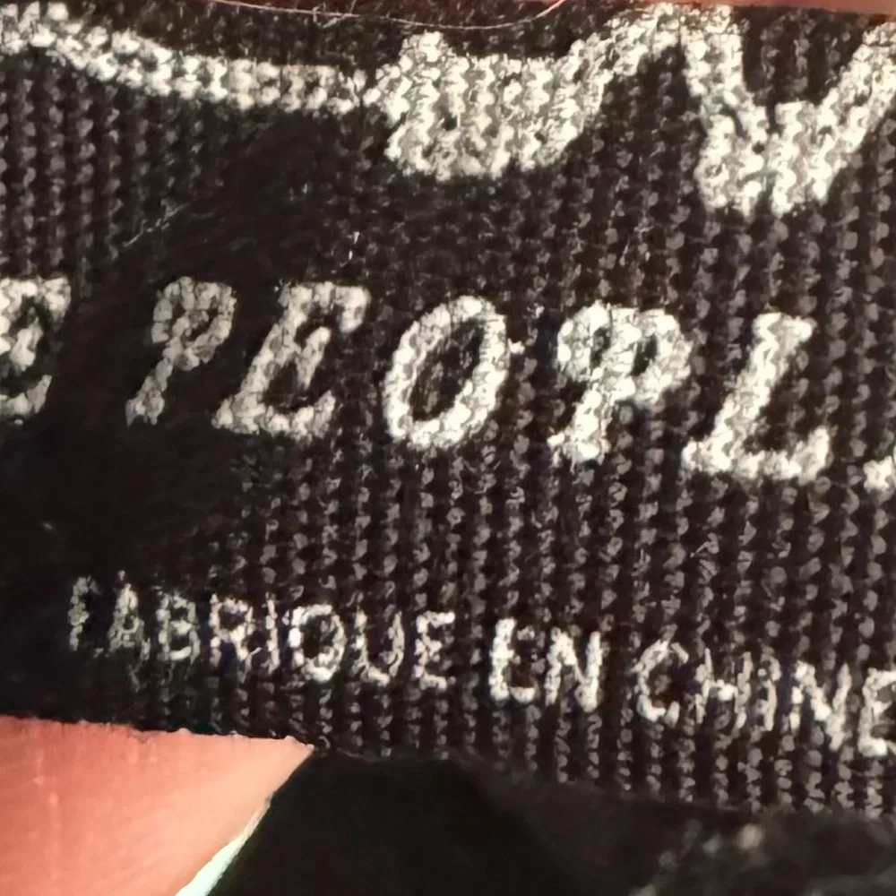 Free People Black lace mixed media hook and eye front Tank Top, size S Petite